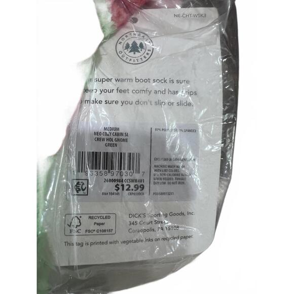 3 pairs! Cozy Cabin Adult Festive Toe Icon Socks - Picture 5 of 5